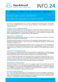 Änderungen durch die Reform des Wohnungseigentumsrechts 2007