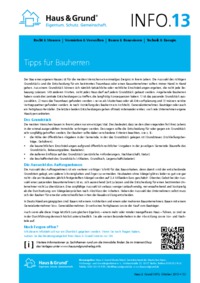 Tipps für Bauherren