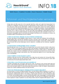 Schimmel- und Feuchtigkeitsschäden vermeiden
