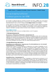 Die wohnwirtschaftlichen Förderprogramme der KfW
