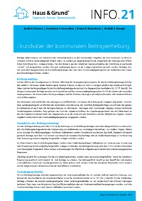 Grundsätze der kommunalen Beitragserhebung