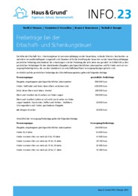Freibeträge bei der Erbschafts- und Schenkungssteuer