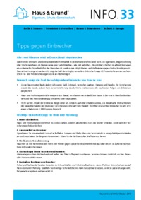 Tipps gegen Einbrecher